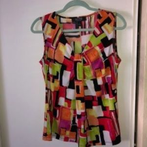 Women' Kasper Multi color blouse top Medium